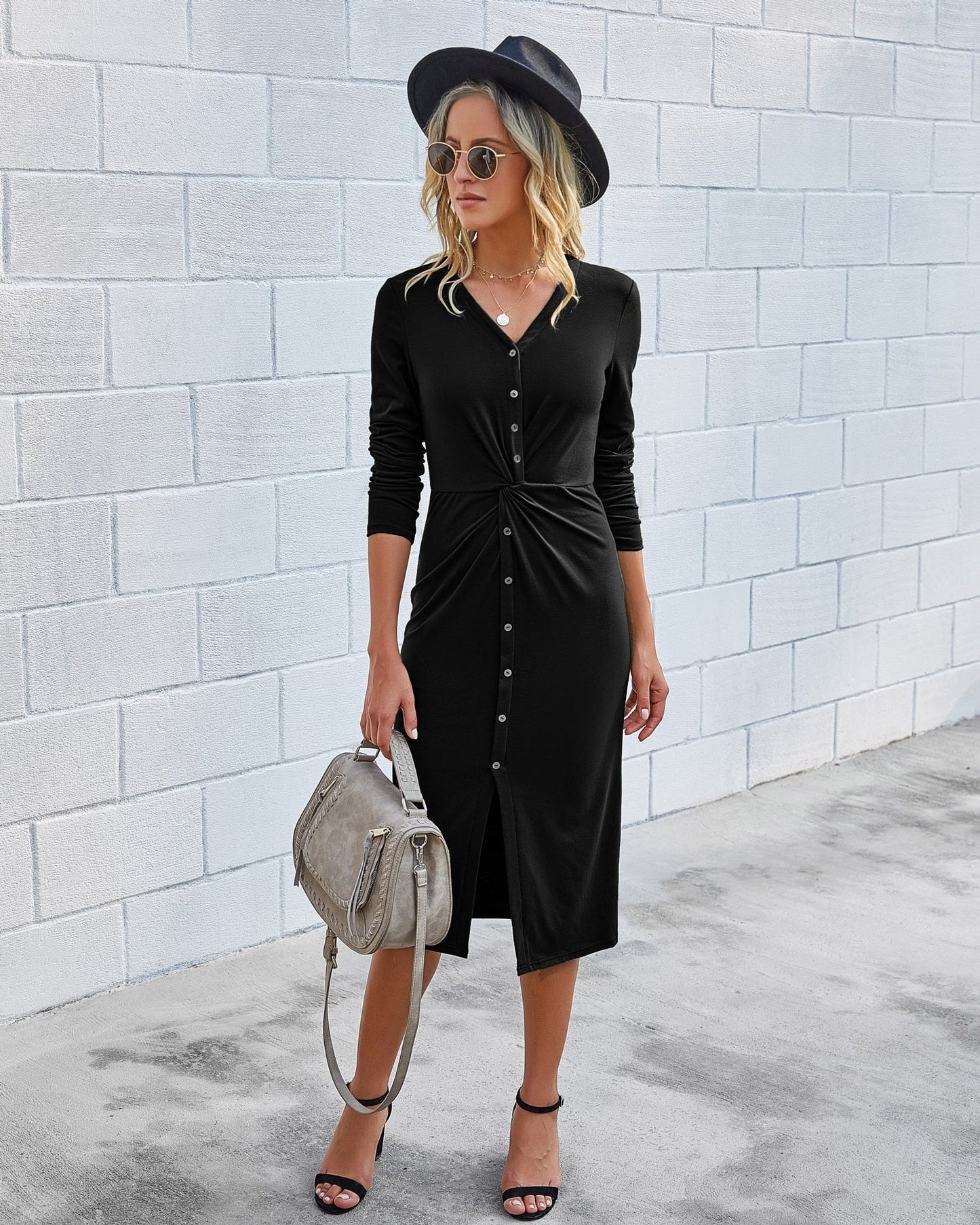 LB | "Nita" Elegancka sukienka midi