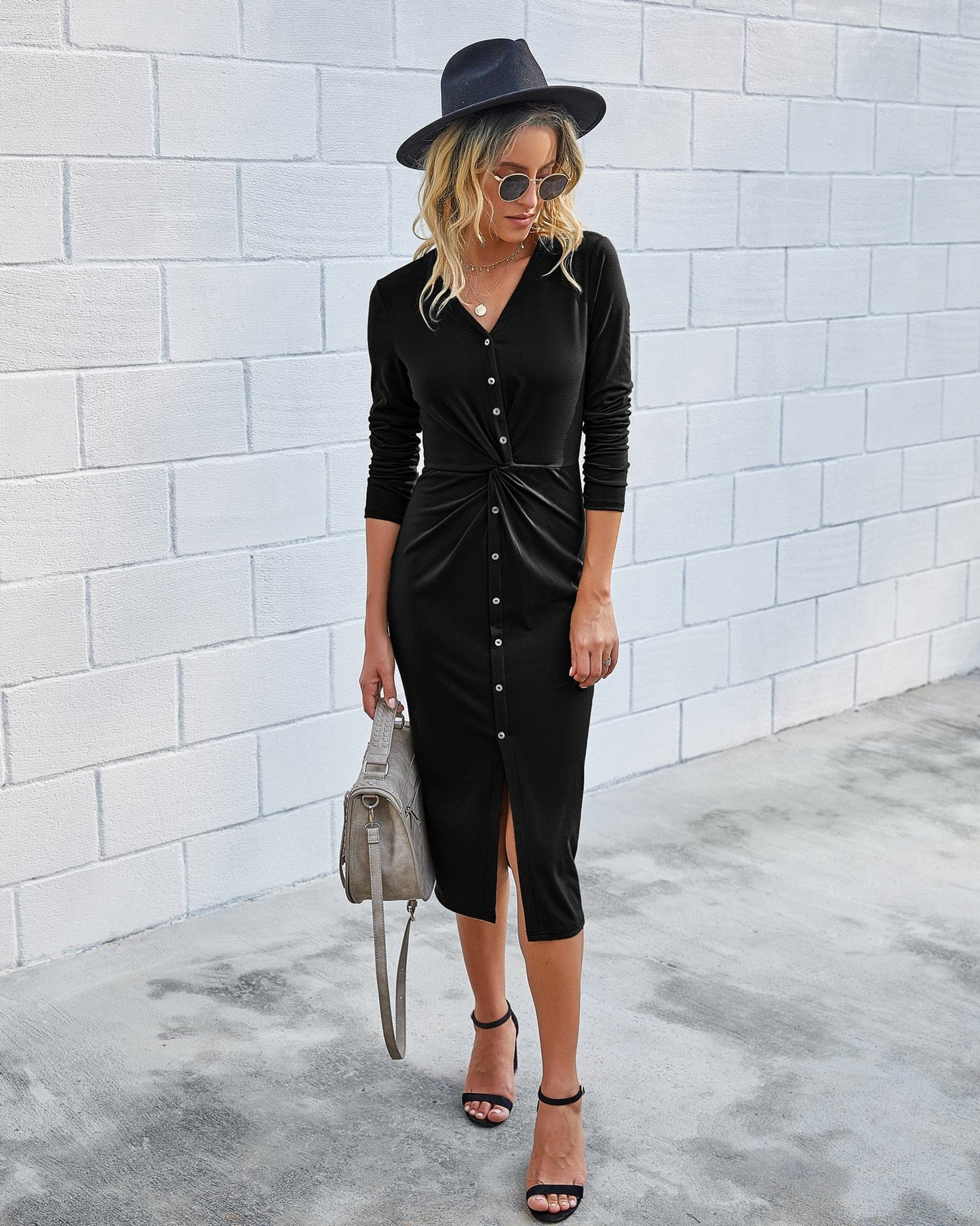 LB | "Nita" Elegancka sukienka midi