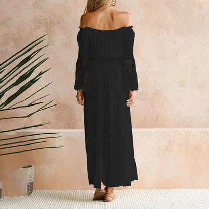 LB | Eteryczna sukienka maxi z odkrytymi ramionami dla eleganckich kobiet