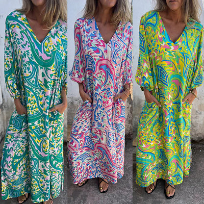 LB | Sukienka maxi Artistic Escape