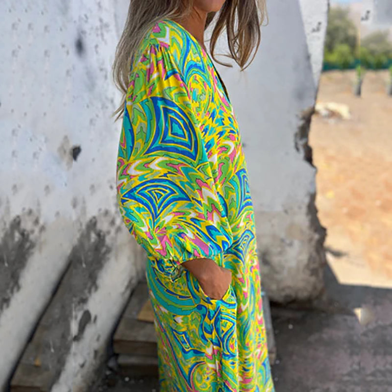 LB | Sukienka maxi Artistic Escape