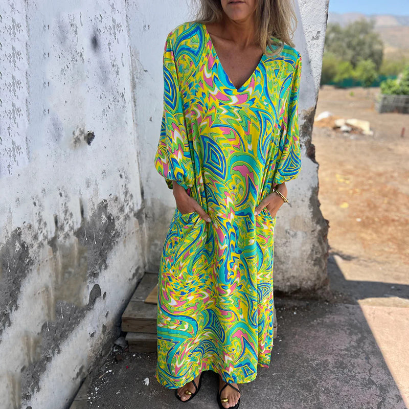 LB | Sukienka maxi Artistic Escape