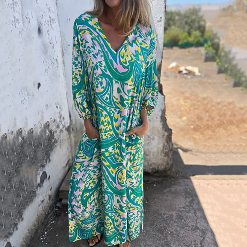 LB | Sukienka maxi Artistic Escape