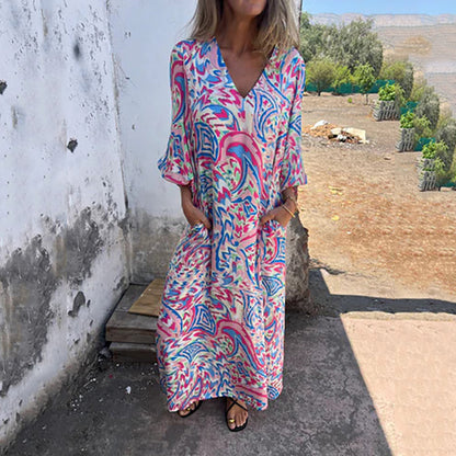 LB | Sukienka maxi Artistic Escape