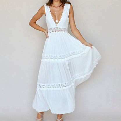 LB | Boho koronkowa sukienka maxi