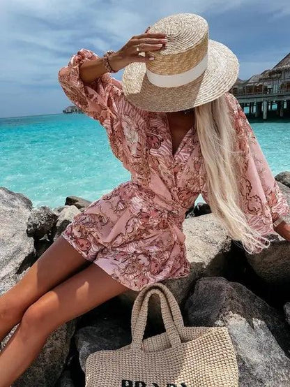 LB | Damski kombinezon z nadrukiem w stylu boho