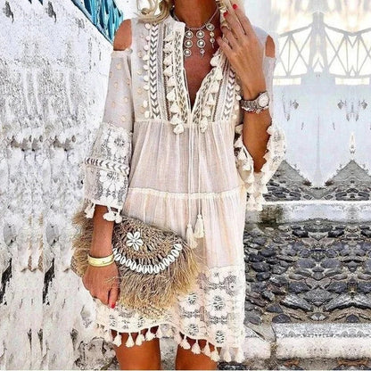 LB | Koronkowa sukienka mini boho