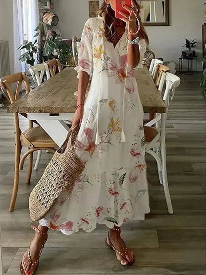 LB | artystyczna sukienka maxi