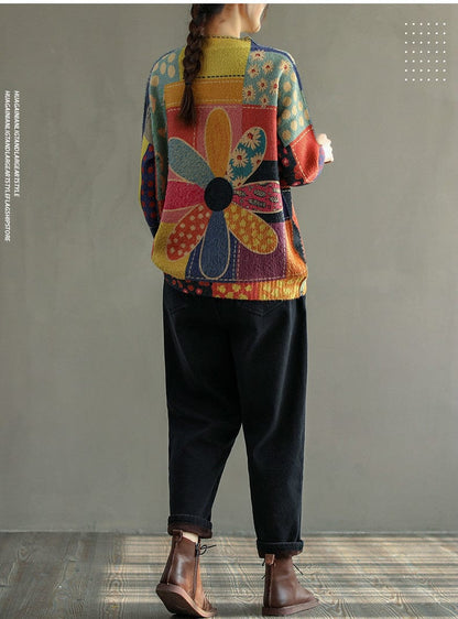 AS | Diamentowy sweter w kwiaty w stylu vintage 2024