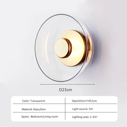 GlazenGlo - Nowoczesna lampa ścienna Led Glazen