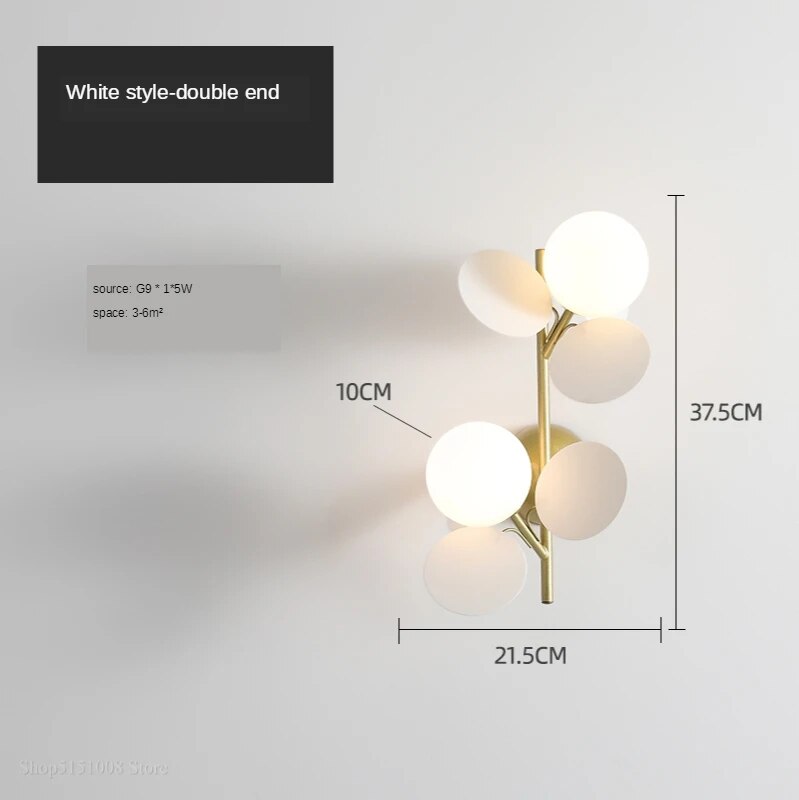 ModernLeaf - Nowoczesna lampa ścienna Bladeren